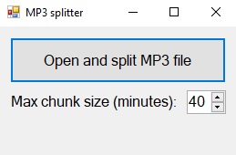 MP3 files splitter